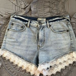 Denim free people shorts